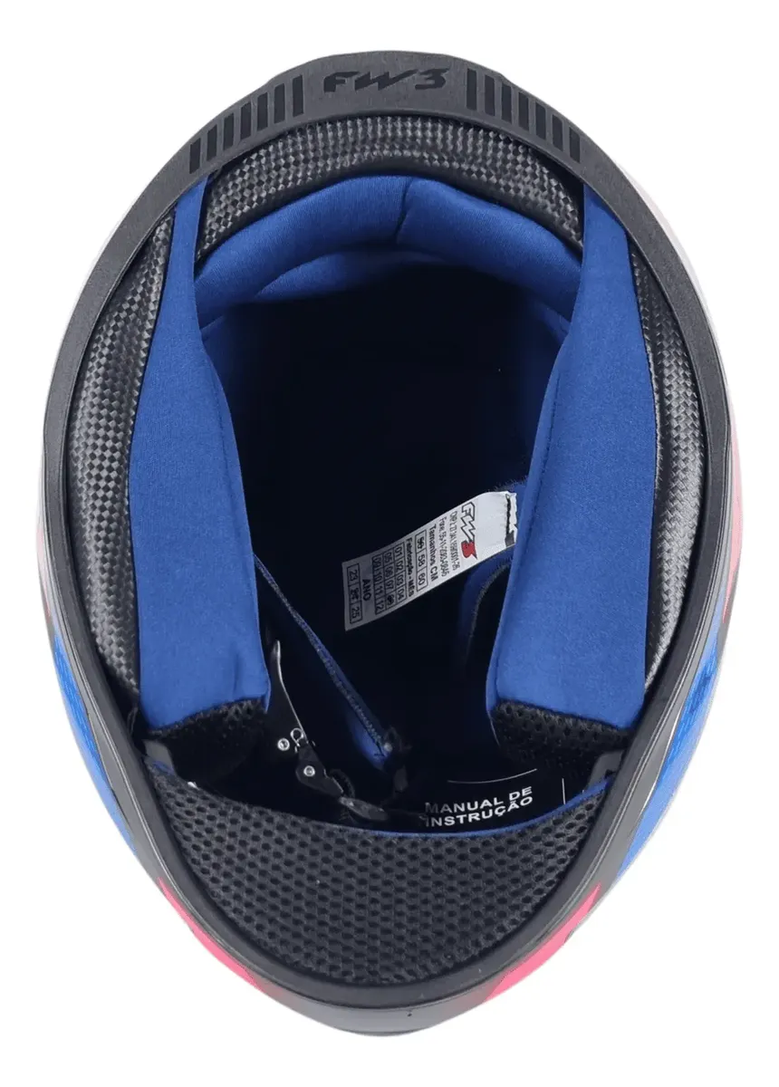 Capacete Fechado GTX Fox FW3 Masculino Feminino com Narigueira — foto 4