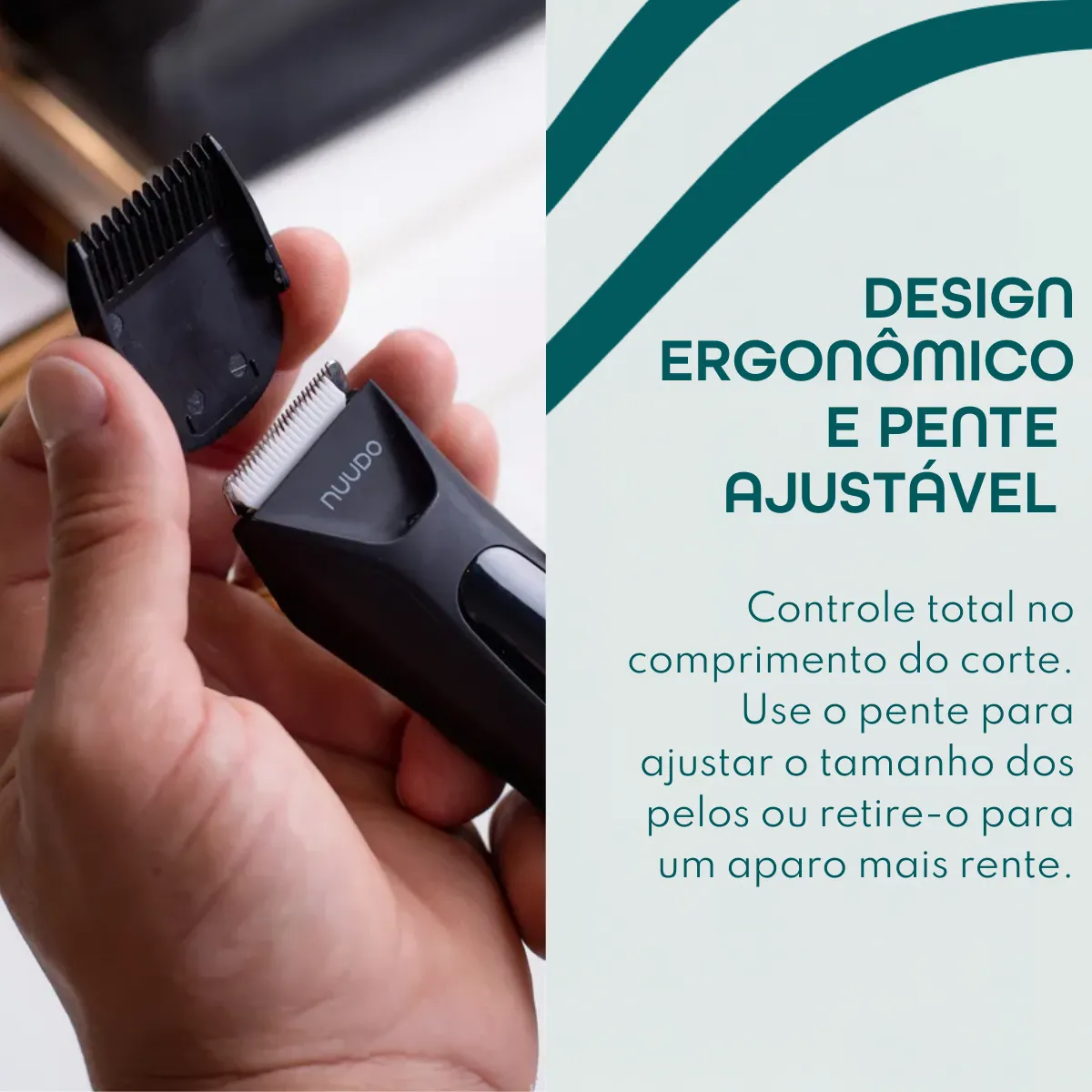 Aparador de Pelos Elétrico Íntimo Masculino Nuudo - Sem Fio com Estojo — foto 4