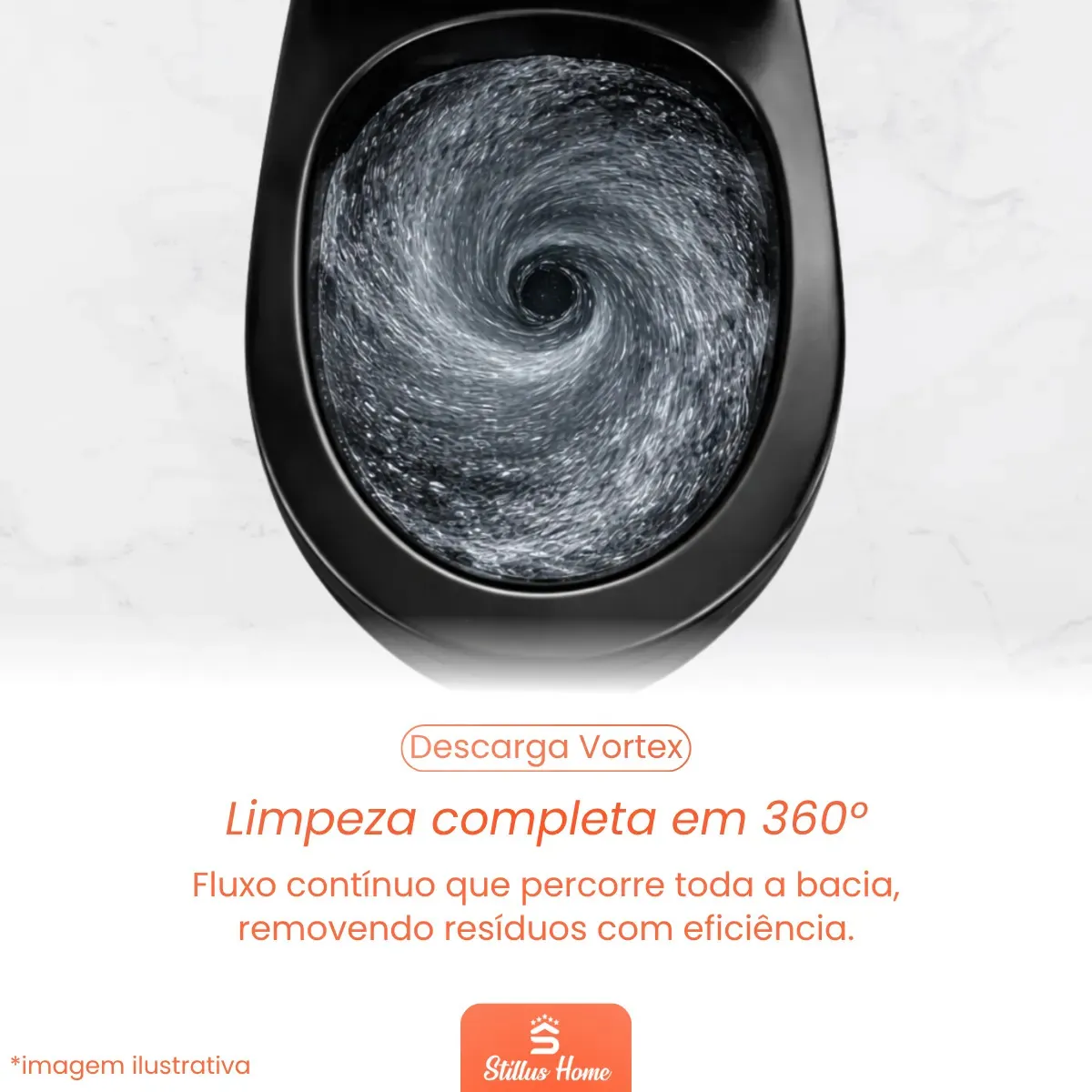 Vaso Sanitário Monobloco Stillus Home Budapeste Preto — foto 5