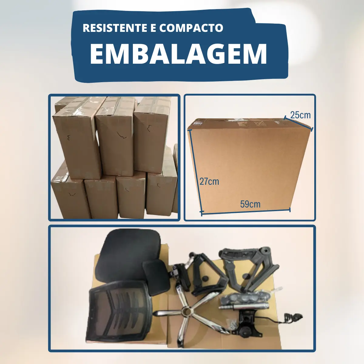 Cadeira de Escritório Presidente Office - Suporta até 150kg — foto 5