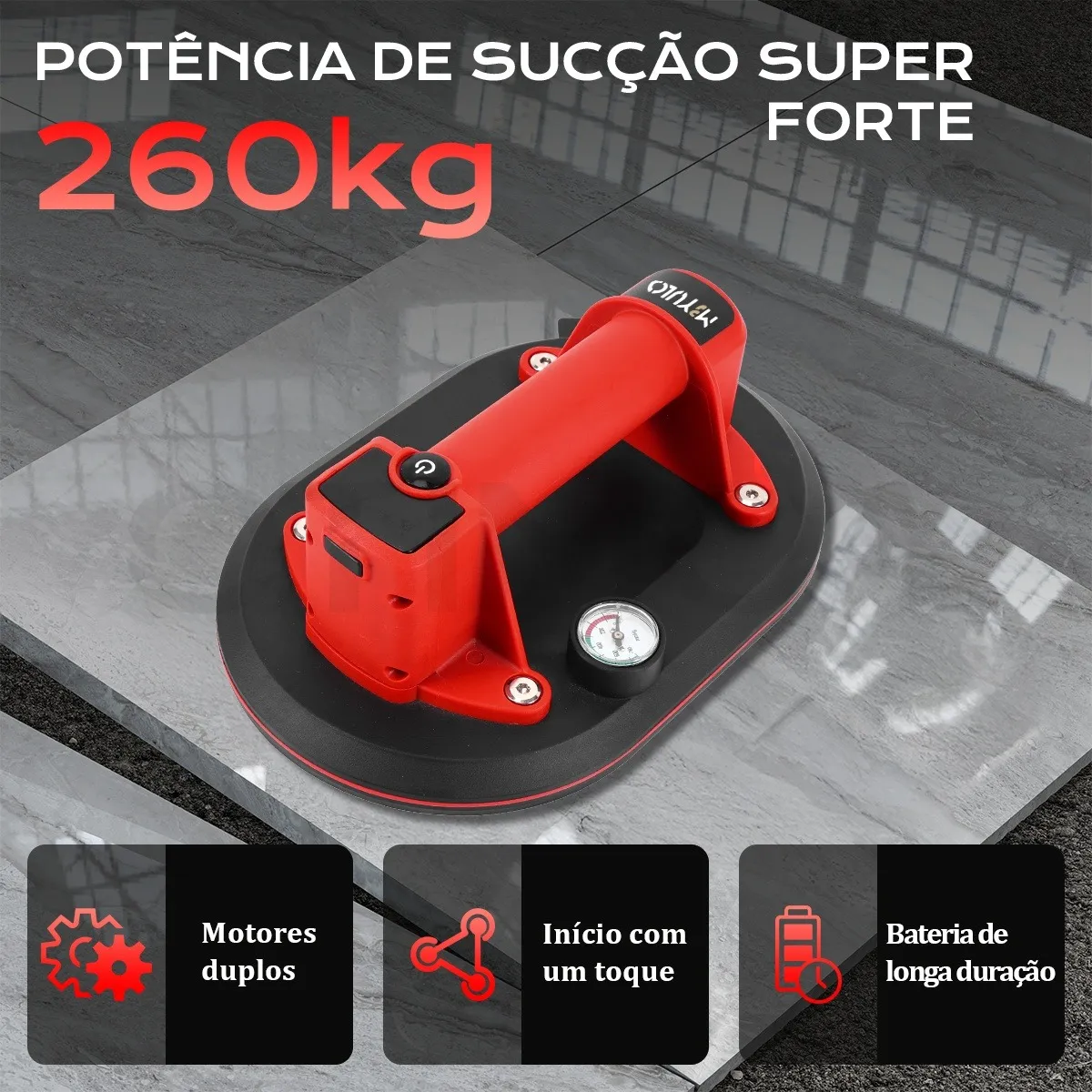Ventosa Elétrica Profissional OTIMOA para Azulejos - Sucção 260kg — foto 5