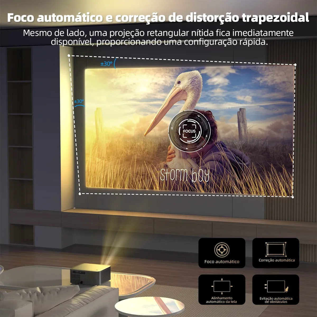 Projetor Bettdow AC1071 1080p 1000 ANSI Lumens Wi-Fi — foto 5