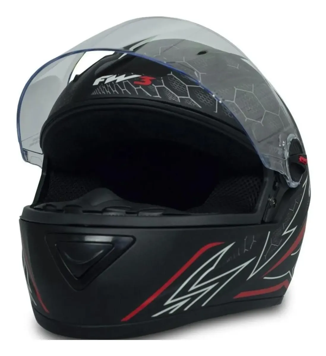 Capacete Fechado FW3 GT2 Preto Fosco com Narigueira — foto 5