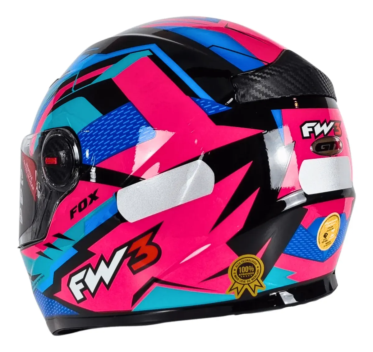 Capacete Fechado GTX Fox FW3 Masculino Feminino com Narigueira — foto 5