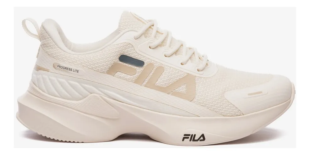 Tênis Feminino Progress Lite Fila Bege Liso — foto 5