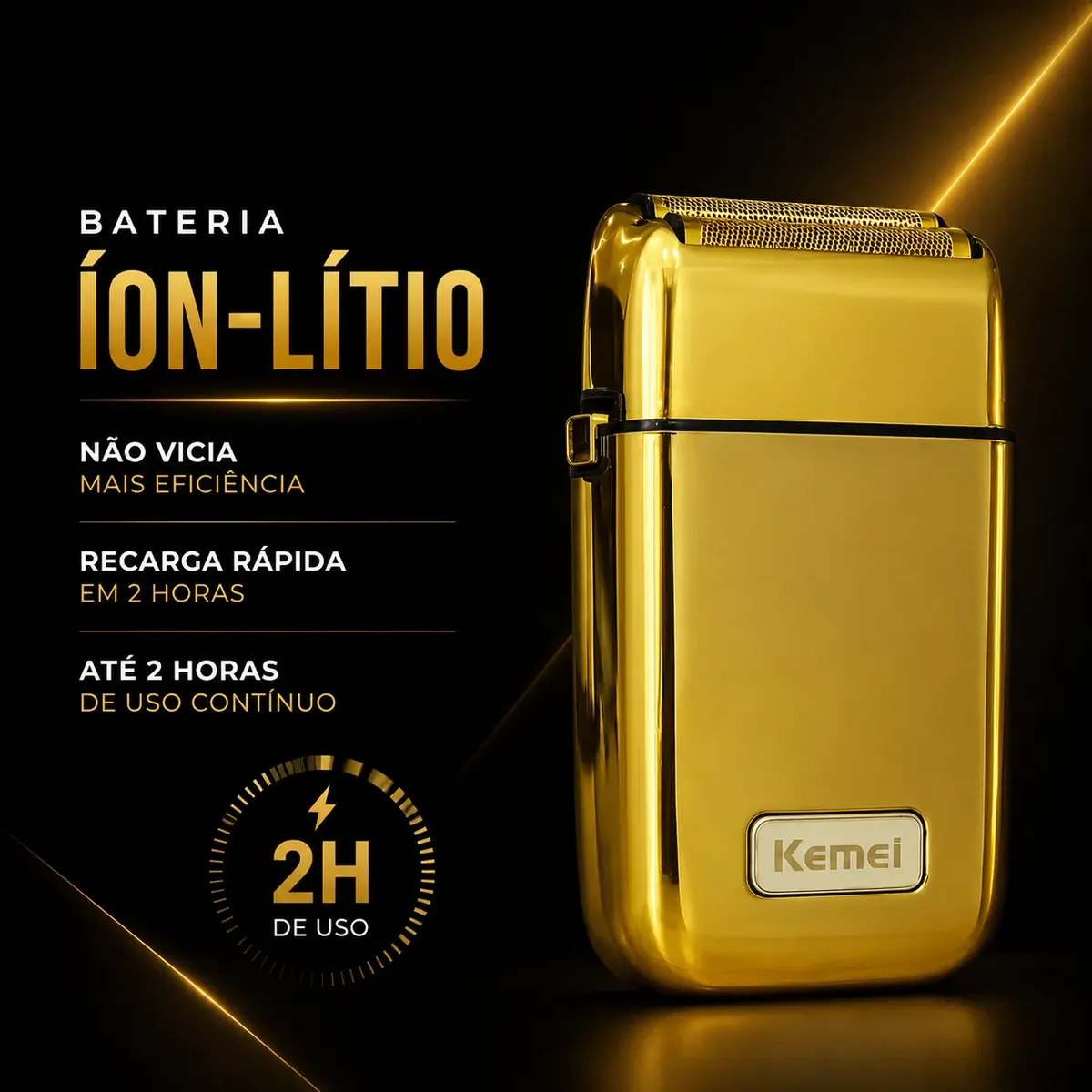 Kemei Km-tx1 Shaver Profissional Full Metal Sem Fio — foto 5