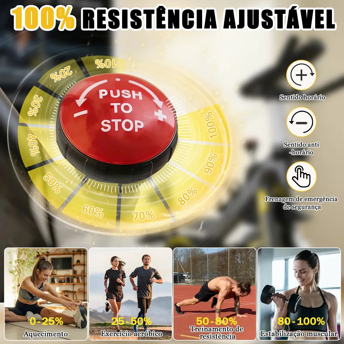 Bicicleta Spinning Romantic Crown Preto - Roda de Inércia 10kg — foto 5