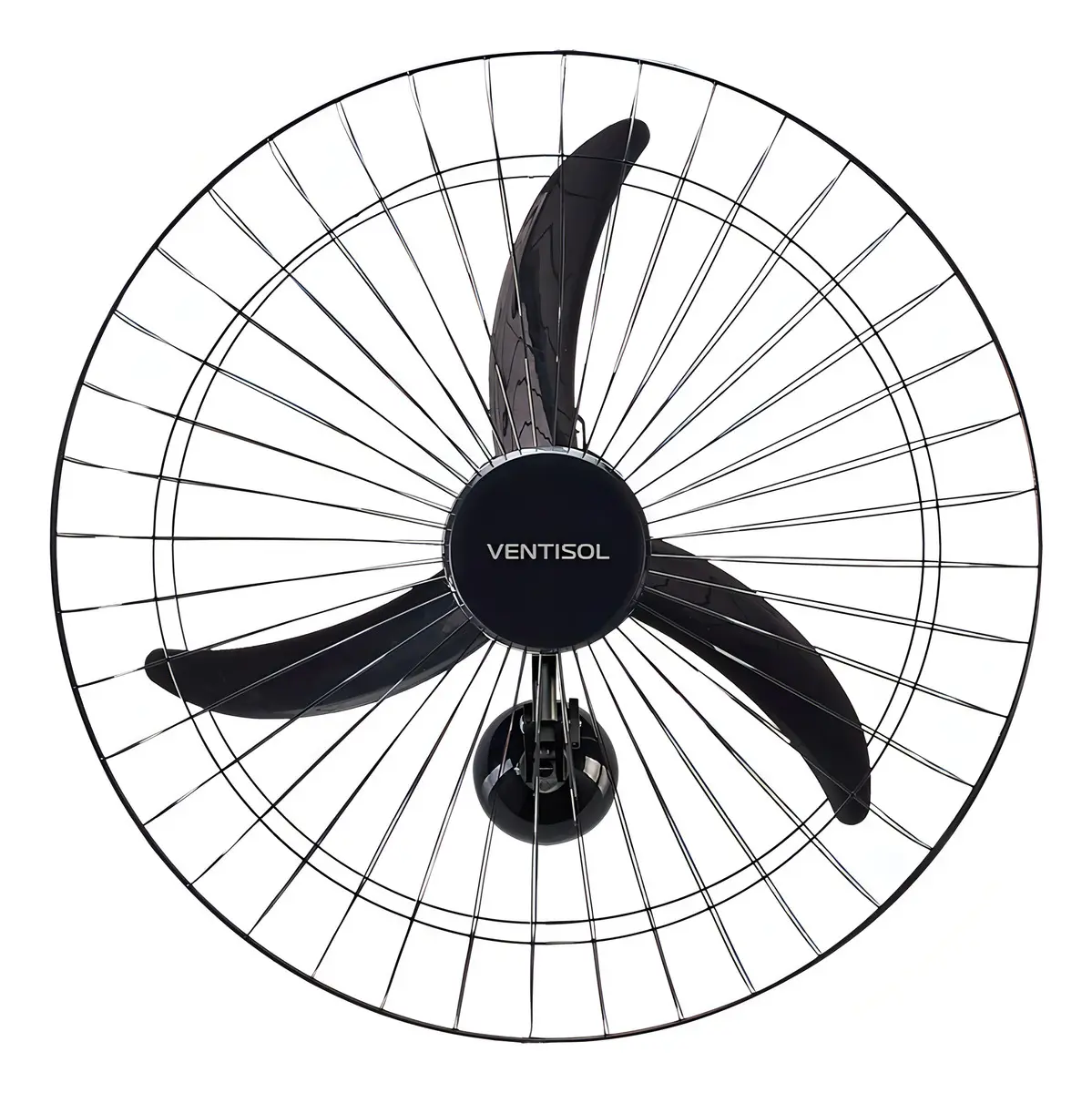 Ventilador de parede Ventisol Comercial 200W 3 pás plástico preto