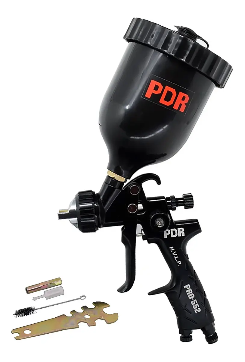 PDR Pro552 Pistola de Pintura Gravidade HVLP 600mL Bico 1,4mm