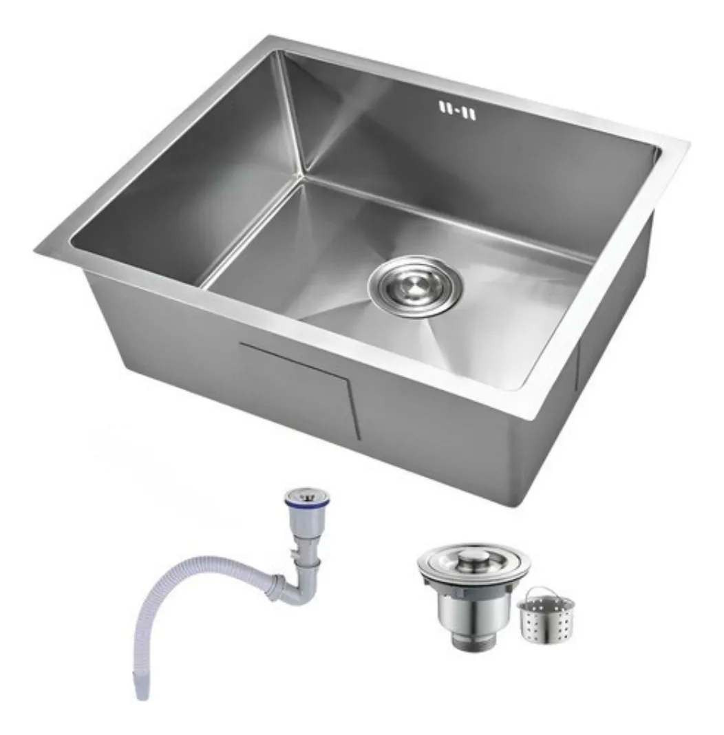 Cuba Inox Escovado Quadrada 50x40 cm Gourmet com Acessórios - CASA MOLIE