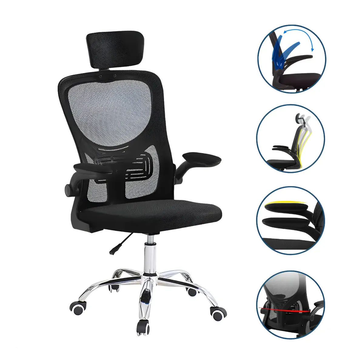 Cadeira de Escritório Presidente Office - Suporta até 150kg