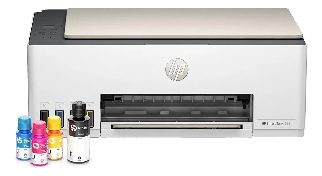 Impressora Multifuncional HP Smart Tank 583 Colorida USB 2.0 e Wi-Fi