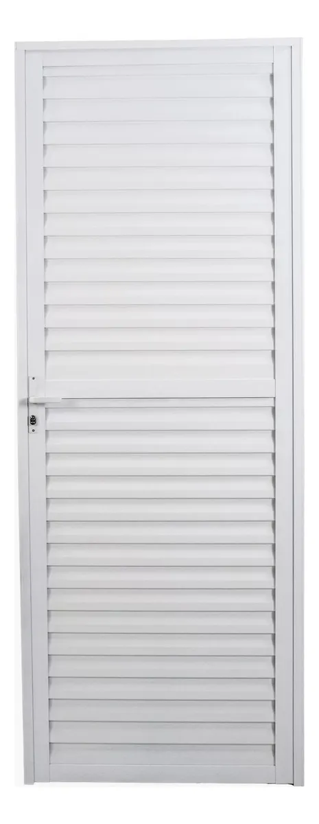 Porta de Alumínio Laminada 210x60cm Soft Plus Abertura Esquerda Branco