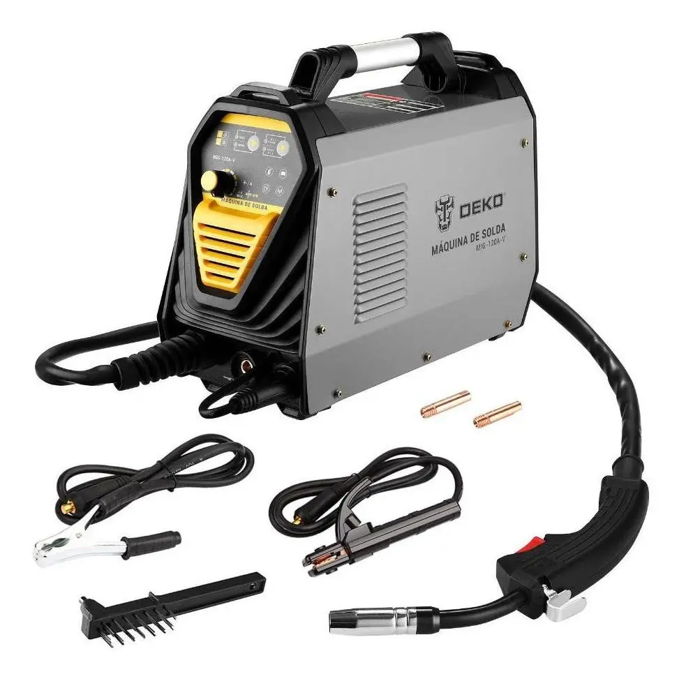 Máquina de Solda Inversora MIG 120A 3.5kW com Display Digital 110/220V