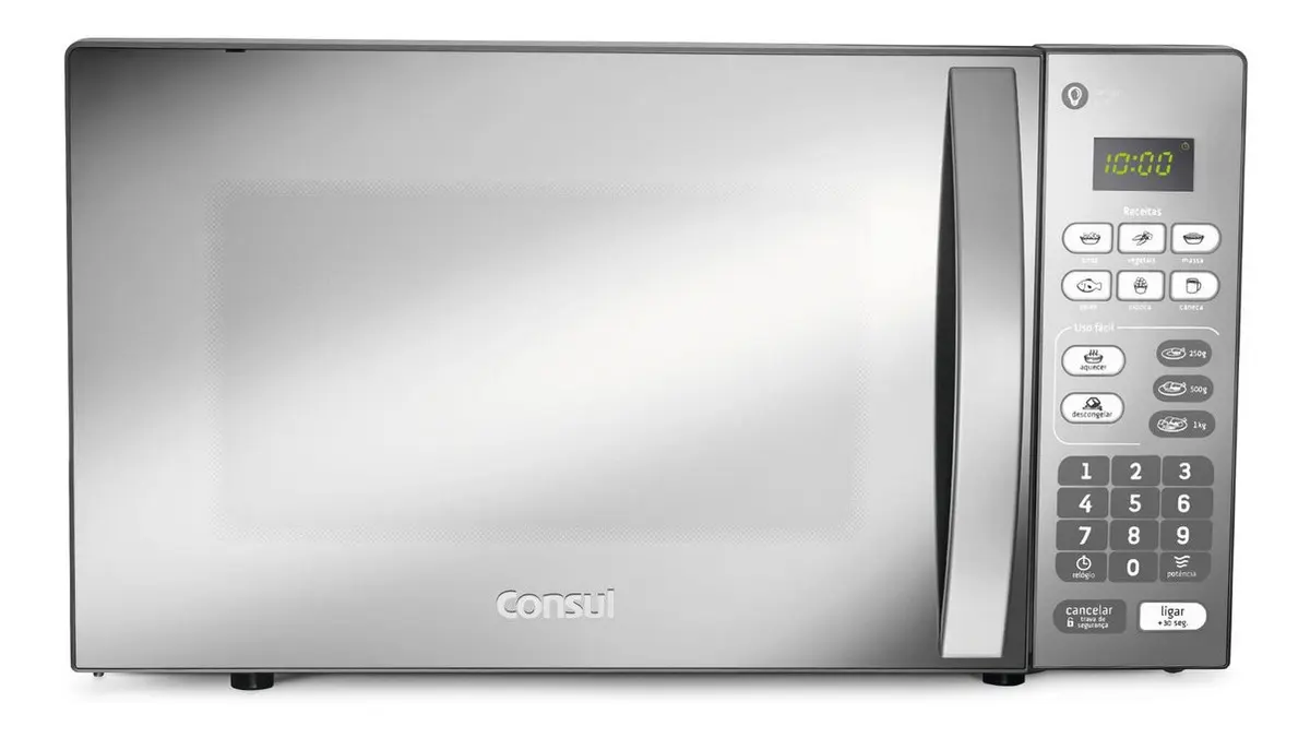 Micro-ondas CM020BF 20 Litros Espelhado com Função Descongelar - Cinza/Inox