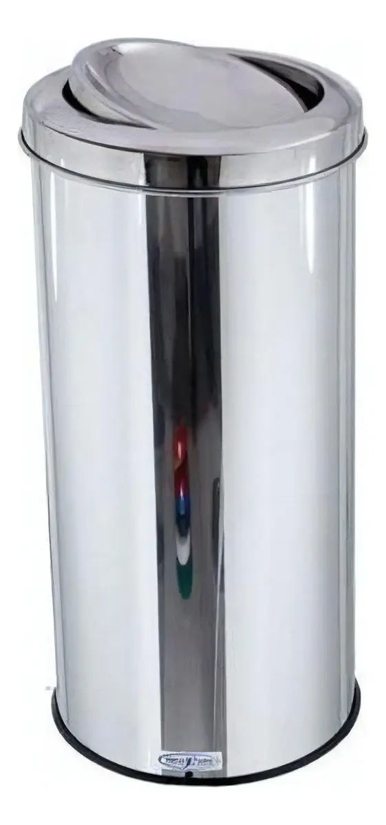 Lixeira Inox 50 Litros com Tampa Vai-e-vem