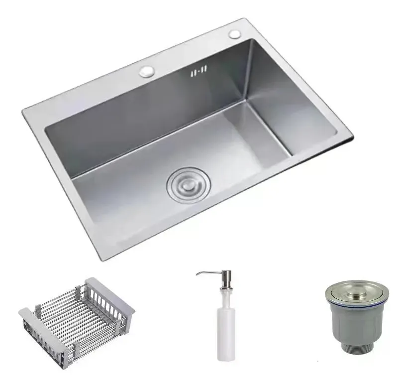 Cuba Pia Cozinha Gourmet Quadrada 60x45 Aço Inox 304 Escovada
