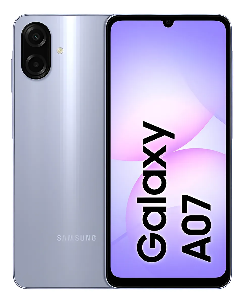 Celular Samsung Galaxy A07 Violeta 128GB, 4GB RAM, Câmera 50MP, Tela 6.7"