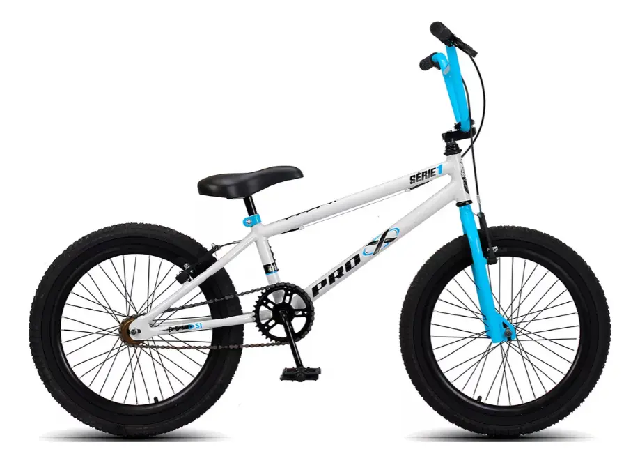 Bicicleta Aro 20 Pro-x Série 1 BMX Freio V-brake Branco/Azul