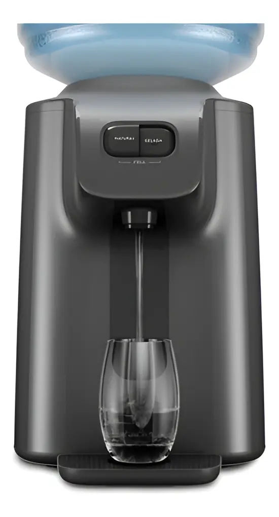 Bebedouro de Mesa Gelada Fria e Natural - Compressor - 10L ou 20L - Cinza Grafite - 127/220V