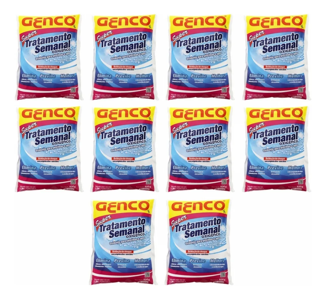 Genco Oxigenco 10 Super Tratamento Semanal para Piscina 400g