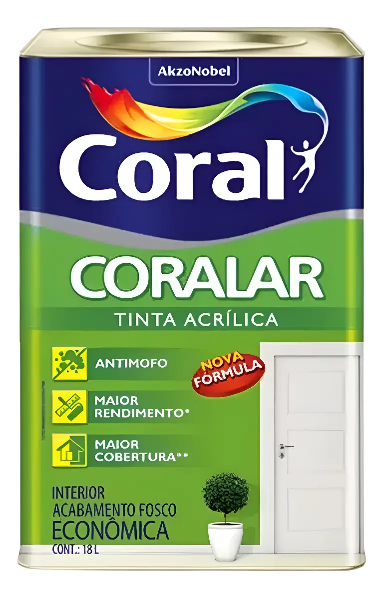 Tinta Coral Coralar Anti Mofo Acrílica 18 Litros - Escolha Sua Cor
