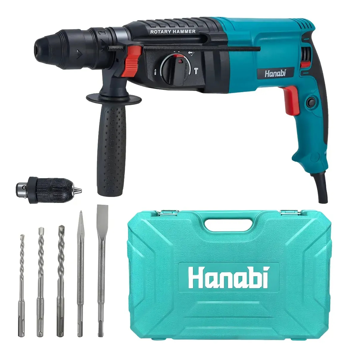 Martelete Perfurador Rompedor Profissional Hanabi 1300W 2.8J - 127/220V