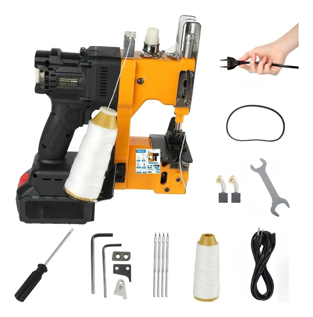 Máquina de Costura Elétrica Portátil para Saco Sacaria 110/220V