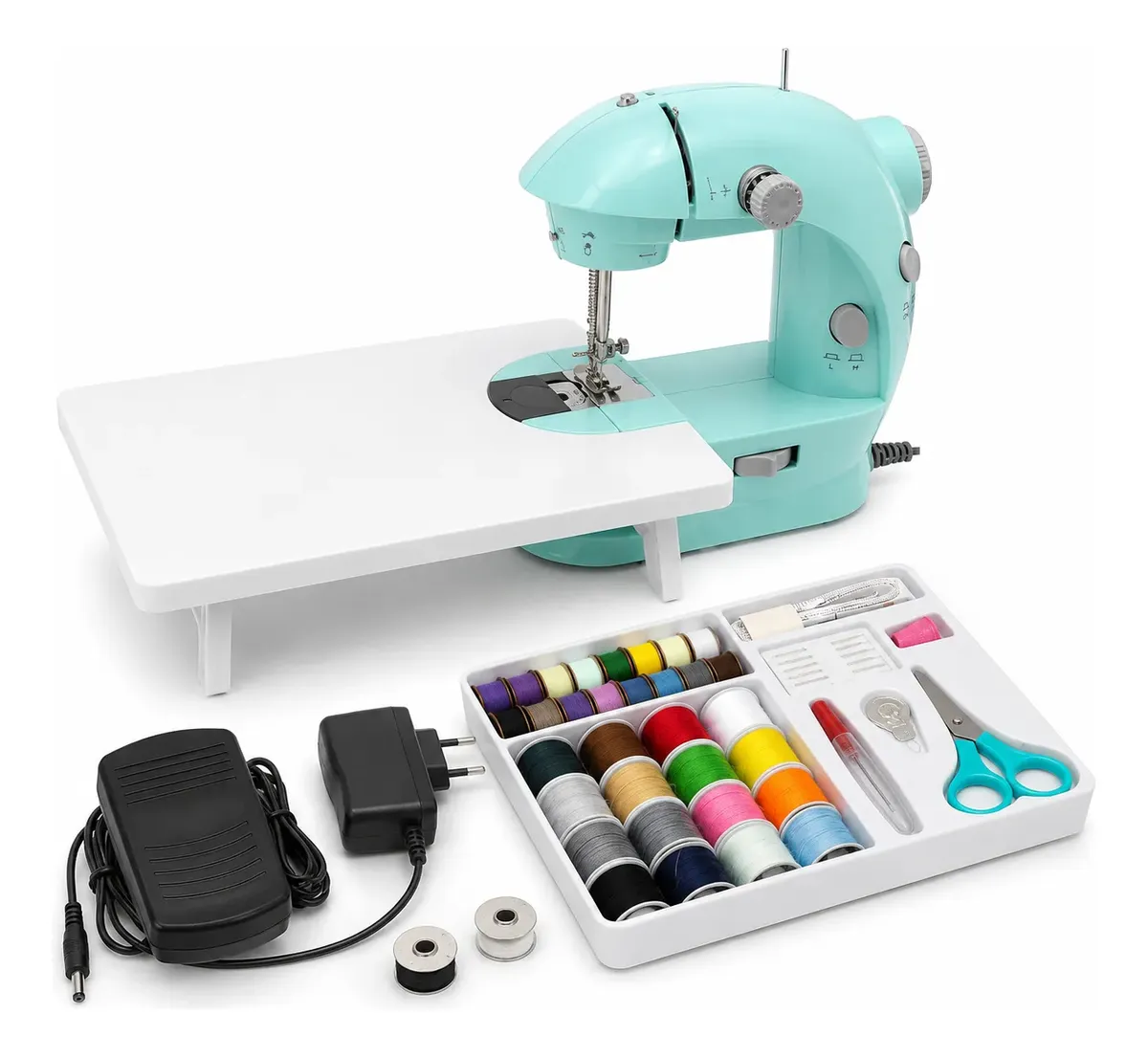 Máquina de Costura Portátil Praticidade Em Suas Mãos com Kit de Costura