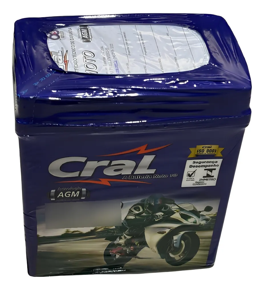 Bateria Selada CRAL Moto CLM7 7Ah 12V para Yamaha XTZ 250 Teneré 2013/2025