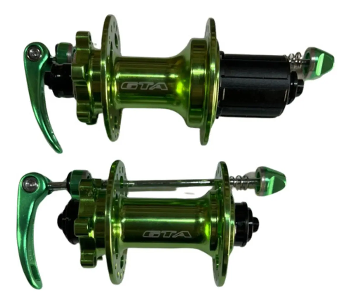 Cubo GTA Barulhento Cassete K7 36 Furos Dianteiro e Traseiro MTB Verde