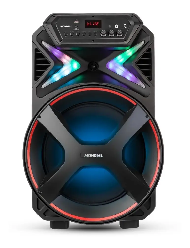 Caixa Amplificada Mondial CM-700 Connect Lights Plus Preto