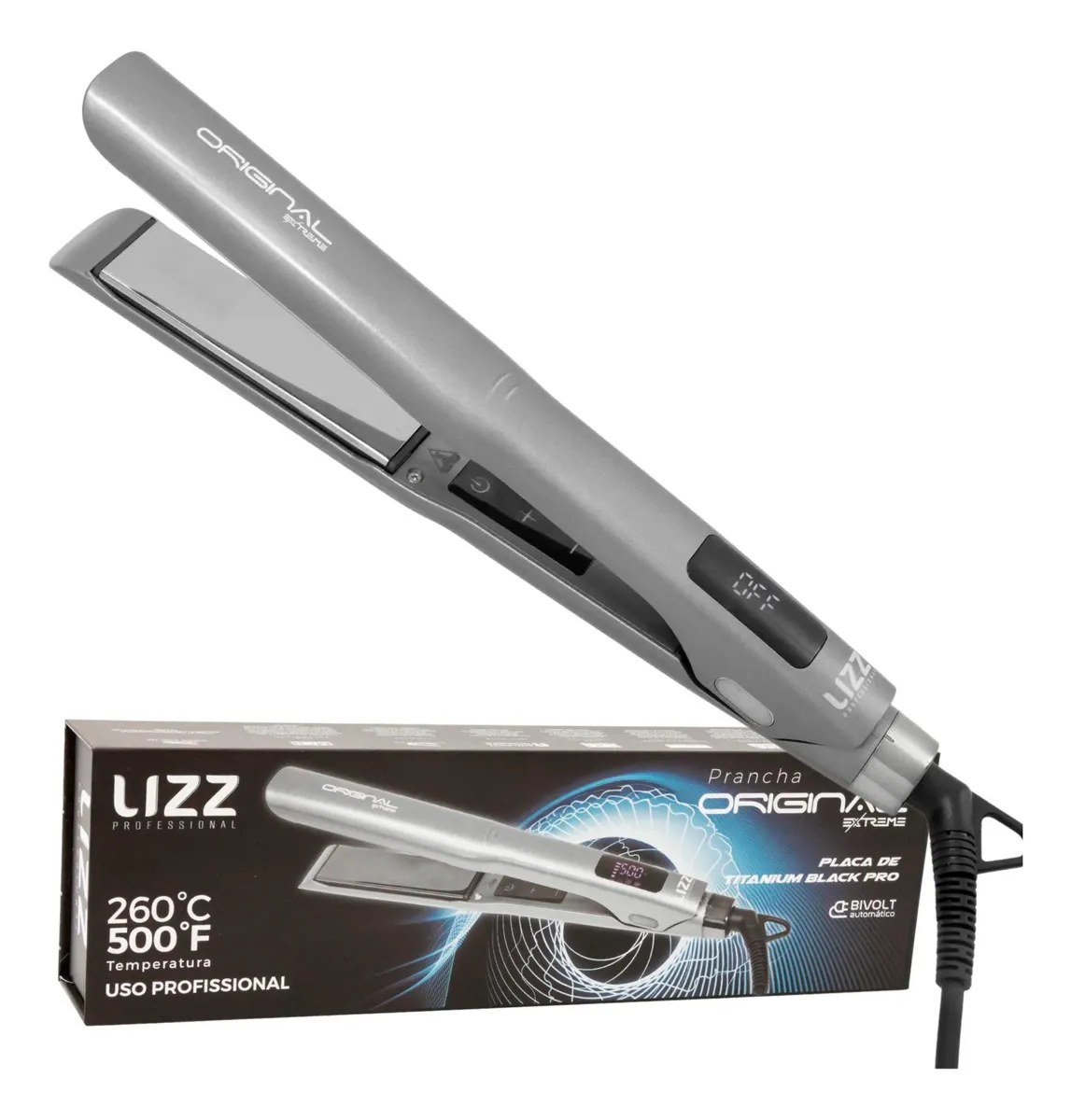 Chapinha de Cabelo Lizz Extreme Profissional Bivolt 500°F