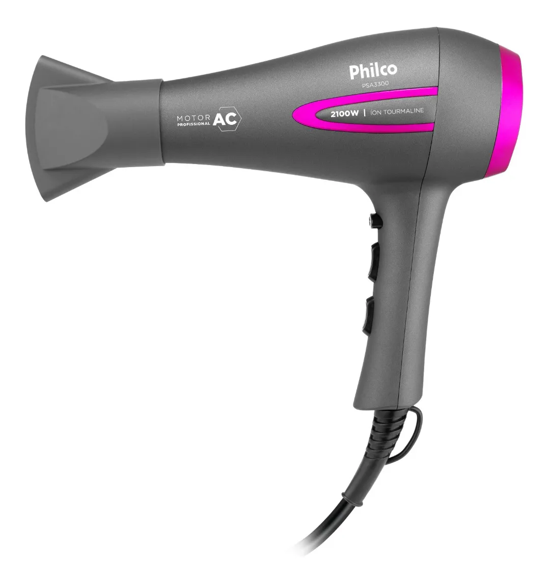 Secador de Cabelos Philco PSA3300 2100W Cor Cinza
