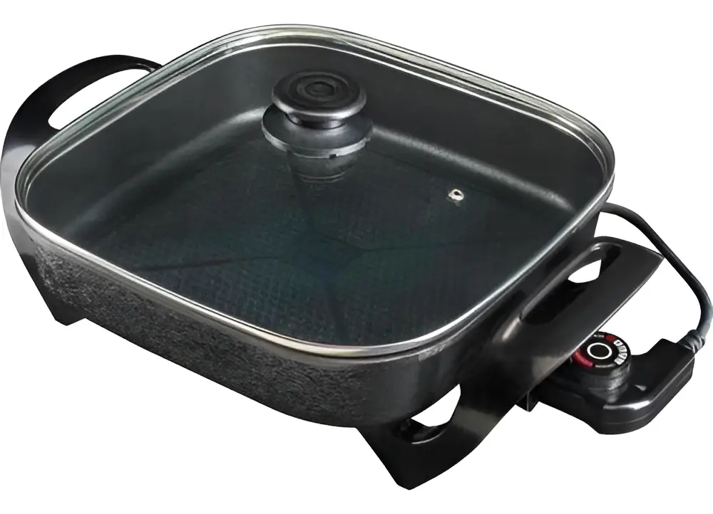 Panela Multifuncional Elétrica 30cm Grill Antiaderente Mangiare 1500W Agratto 110/220V