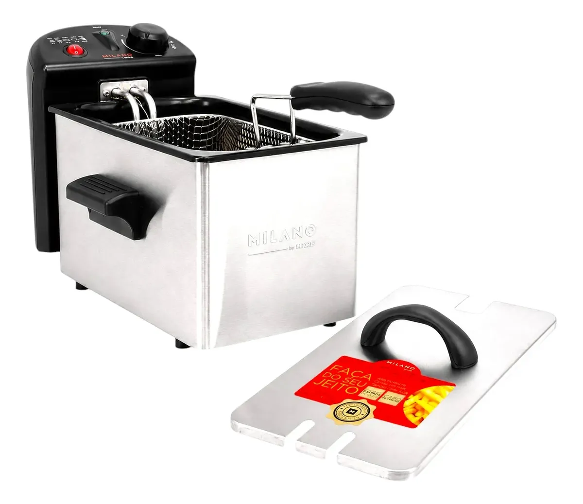 Fritadeira Elétrica Milano 3 Litros Inox