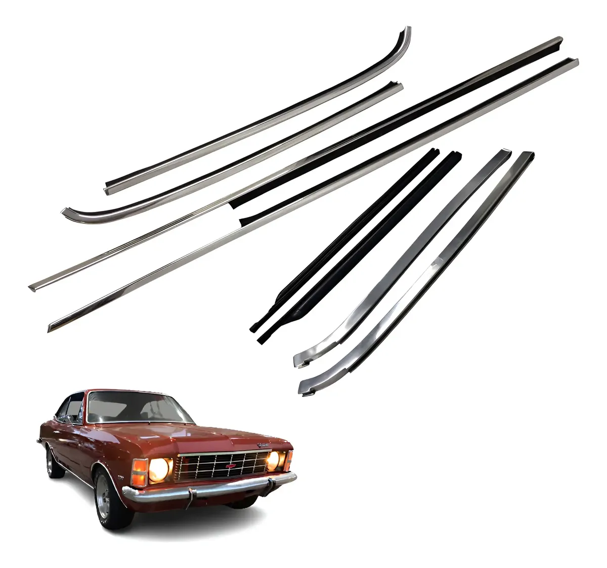 Kit Friso Pestanas Opala 1971 a 1988 com Entre Vidros Completo