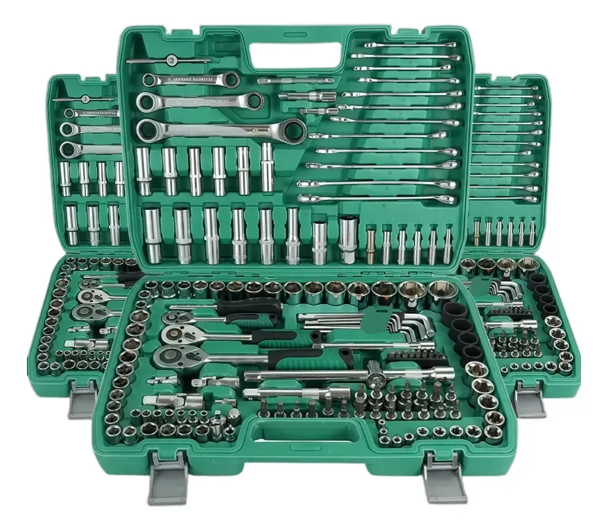 Kit Jogo de Ferramentas 151 Peças de Aço CRV Verde