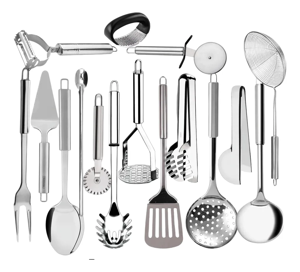 SQ Jogo Com 16 Utensílios Inox Para Cozinha