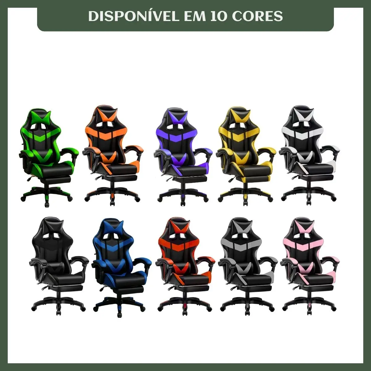 Cadeira Gamer Nitro Ergonômica LuvinCo Roxo Estofado Couro Sintético Reclinável