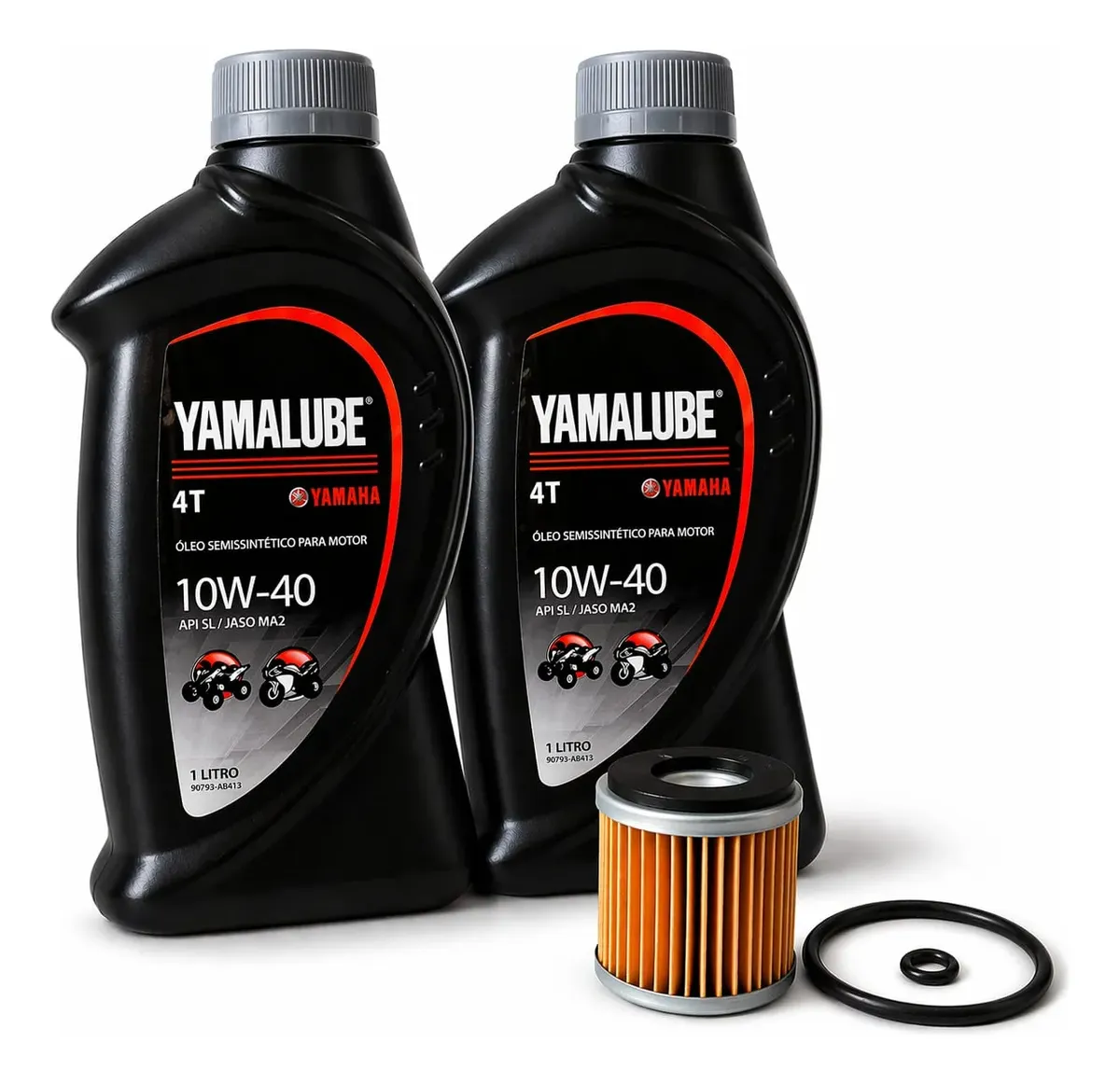 Kit Óleo Yamalube 10W40 + Filtro de Óleo para Fazer 250, Lander e Tenere