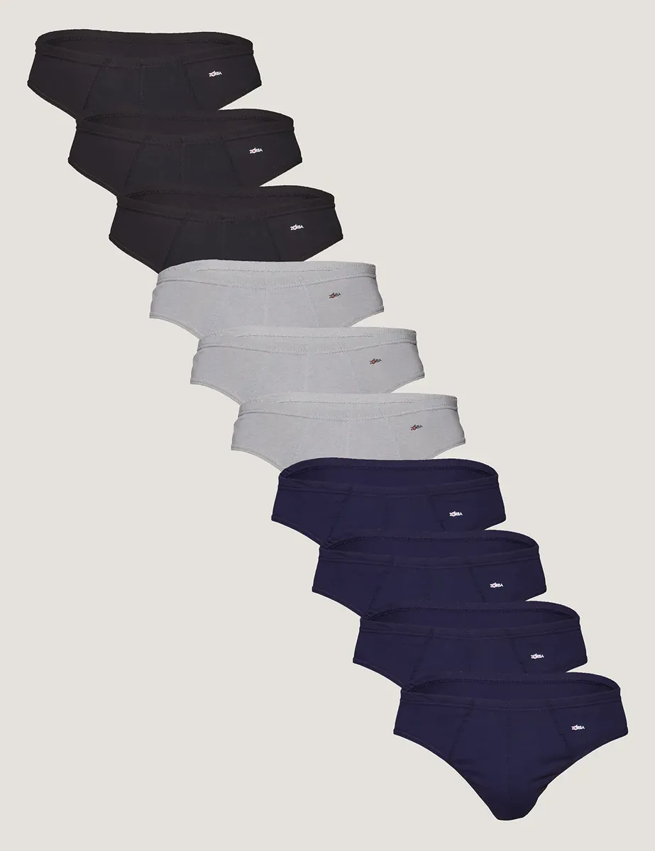 Kit Cuecas Slip Zorba 100% Algodão - 10 Unidades