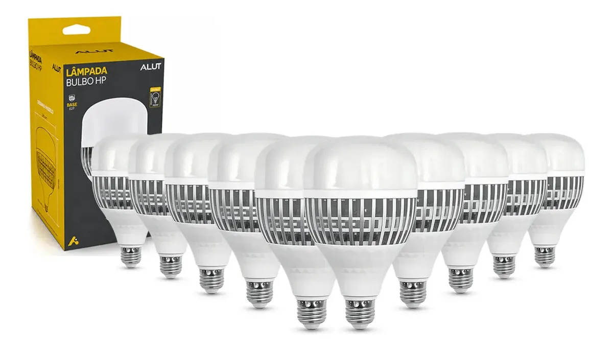Kit 10 Lâmpadas LED Bulbo 100W Branco Frio 6500K E27 - Super Bulbo Econômica