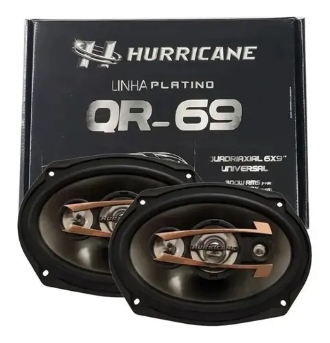 Alto-Falantes Quadriaxial 6x9 Hurricane QR69 300W 4 Ohms