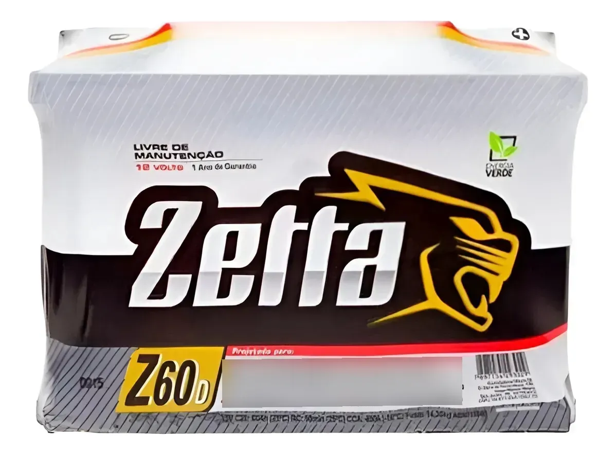 Bateria Zetta Z60D 60Ah - Fabricação Moura - Garantia de 18 Meses