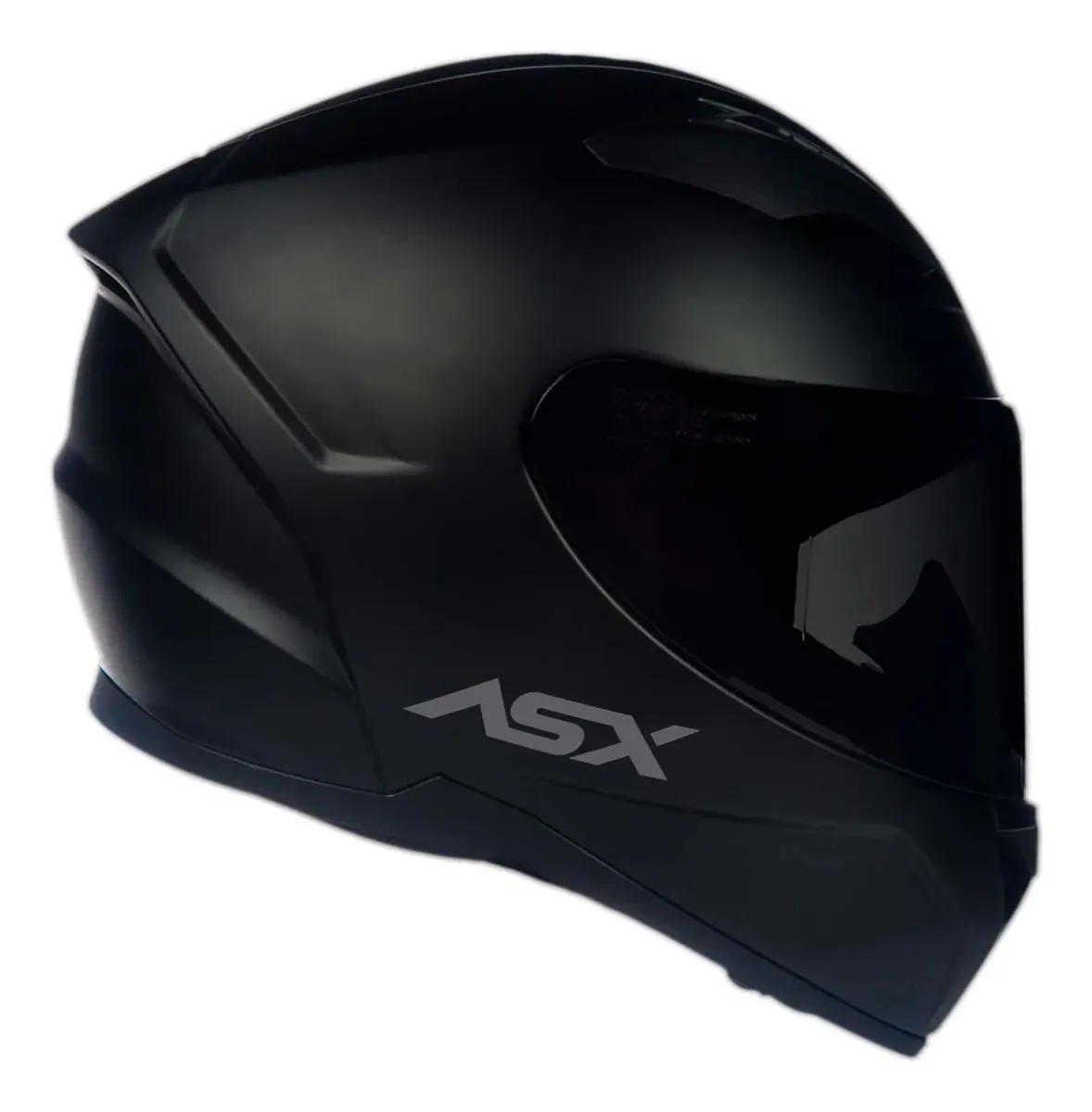 Capacete Fechado ASX City Solid Preto Fosco - Tamanho 58/M