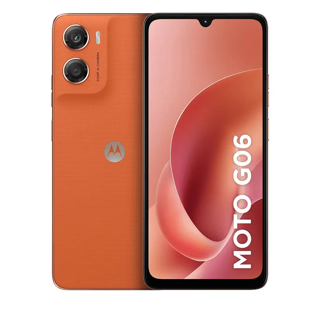 Smartphone Motorola Moto G06 - 256GB - 12GB RAM - Câmera 50MP - Bateria 5200mAh - Tela 6.9" - Laranja