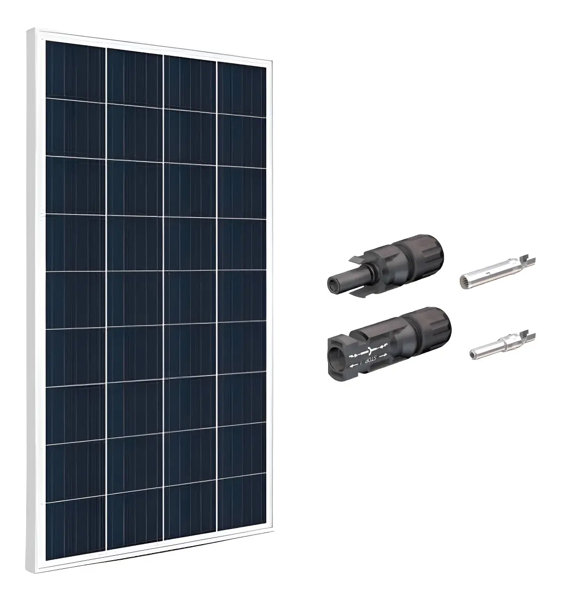 Placa Solar 155 Wp Monocristalina com Conectores MC4