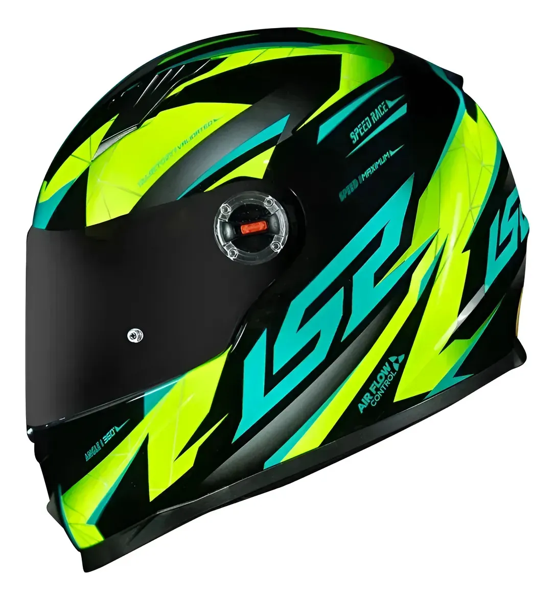Capacete LS2 FF358 Classic Draze Preto / Amarelo Fluor - Tamanho 59/60