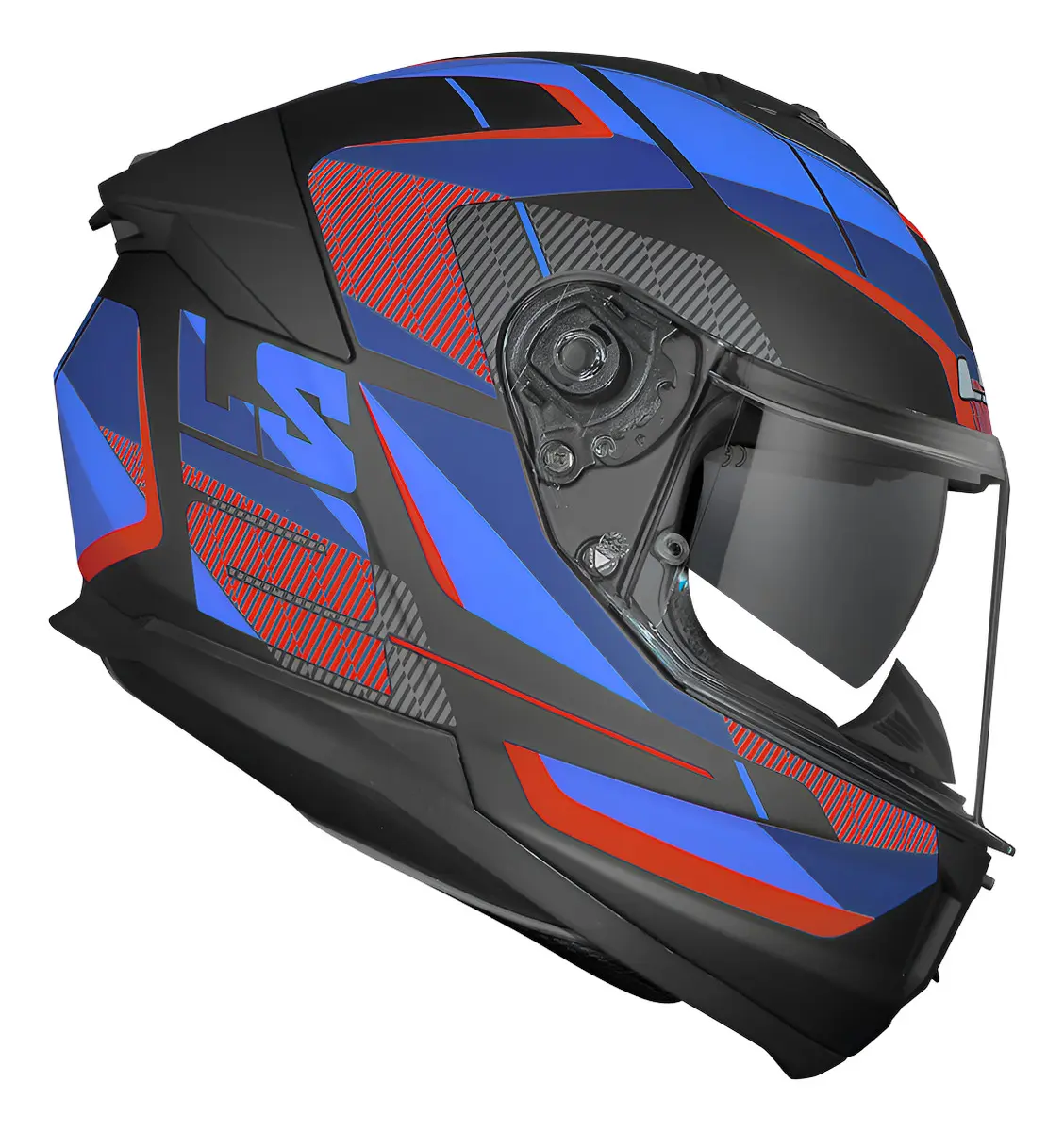 Capacete LS2 Stream II Road Titanium Fosco Azul Tamanho 56-60